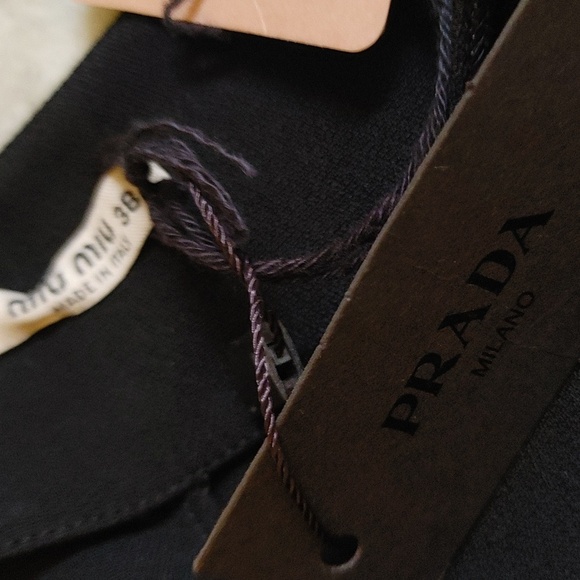 NWTs Miu Miu Black Halter Gown 38 - Picture 8 of 16